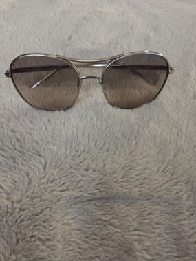 Gold Frame Brown Lens Women's Aviator Sunglasses